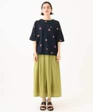 NHHHD05200 GIANNI LO GIUDICE(小さいサイズ)(メゾン ドゥ サンク) コットンシアサッカースカート グリーン