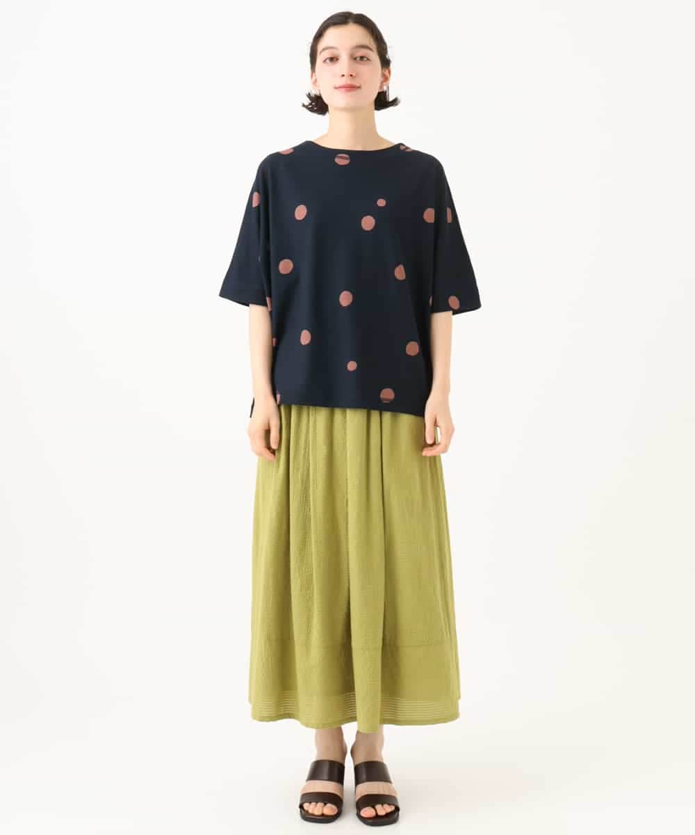 NHHHD05200 GIANNI LO GIUDICE(小さいサイズ)(メゾン ドゥ サンク) コットンシアサッカースカート グリーン