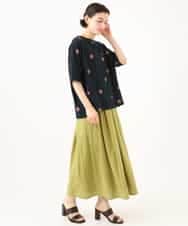 NHHHD05200 GIANNI LO GIUDICE(小さいサイズ)(メゾン ドゥ サンク) コットンシアサッカースカート グリーン