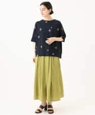 NHHHD05200 GIANNI LO GIUDICE(小さいサイズ)(メゾン ドゥ サンク) コットンシアサッカースカート グリーン