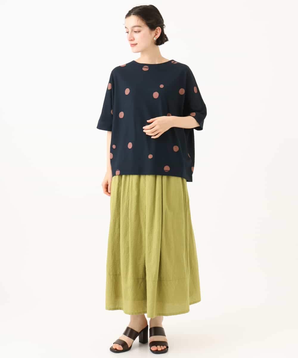 NHHHD05200 GIANNI LO GIUDICE(小さいサイズ)(メゾン ドゥ サンク) コットンシアサッカースカート グリーン