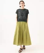 NHHHD05200 GIANNI LO GIUDICE(小さいサイズ)(メゾン ドゥ サンク) コットンシアサッカースカート グリーン