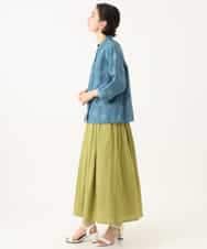 NHHHD05200 GIANNI LO GIUDICE(小さいサイズ)(メゾン ドゥ サンク) コットンシアサッカースカート グリーン