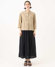 NHHHD05200 GIANNI LO GIUDICE(小さいサイズ)(メゾン ドゥ サンク) コットンシアサッカースカート グリーン