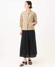 NHHHD05200 GIANNI LO GIUDICE(小さいサイズ)(メゾン ドゥ サンク) コットンシアサッカースカート グリーン