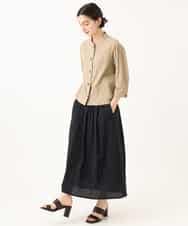 NHHHD05200 GIANNI LO GIUDICE(小さいサイズ)(メゾン ドゥ サンク) コットンシアサッカースカート グリーン