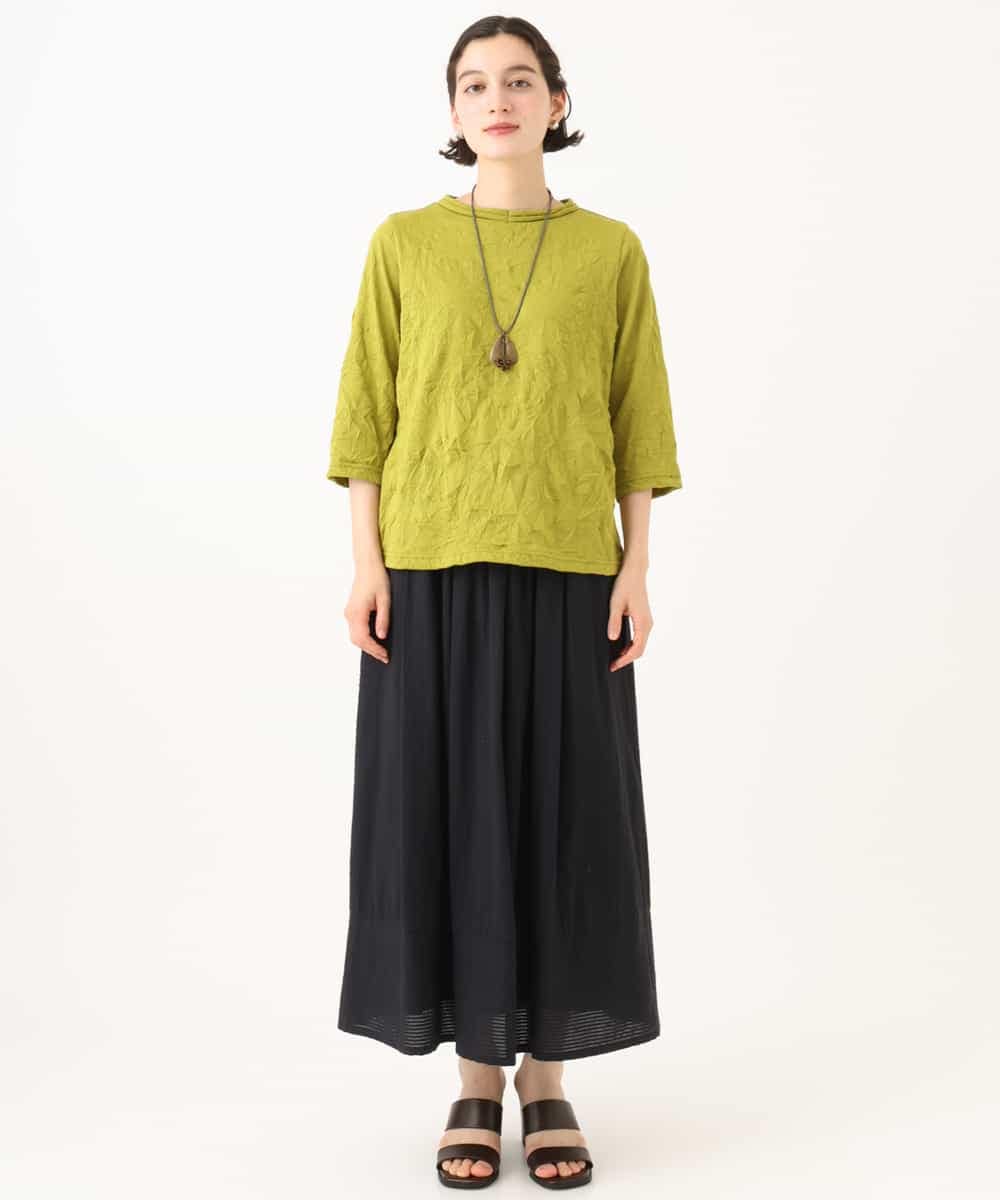 NHHHD05200 GIANNI LO GIUDICE(小さいサイズ)(メゾン ドゥ サンク) コットンシアサッカースカート グリーン