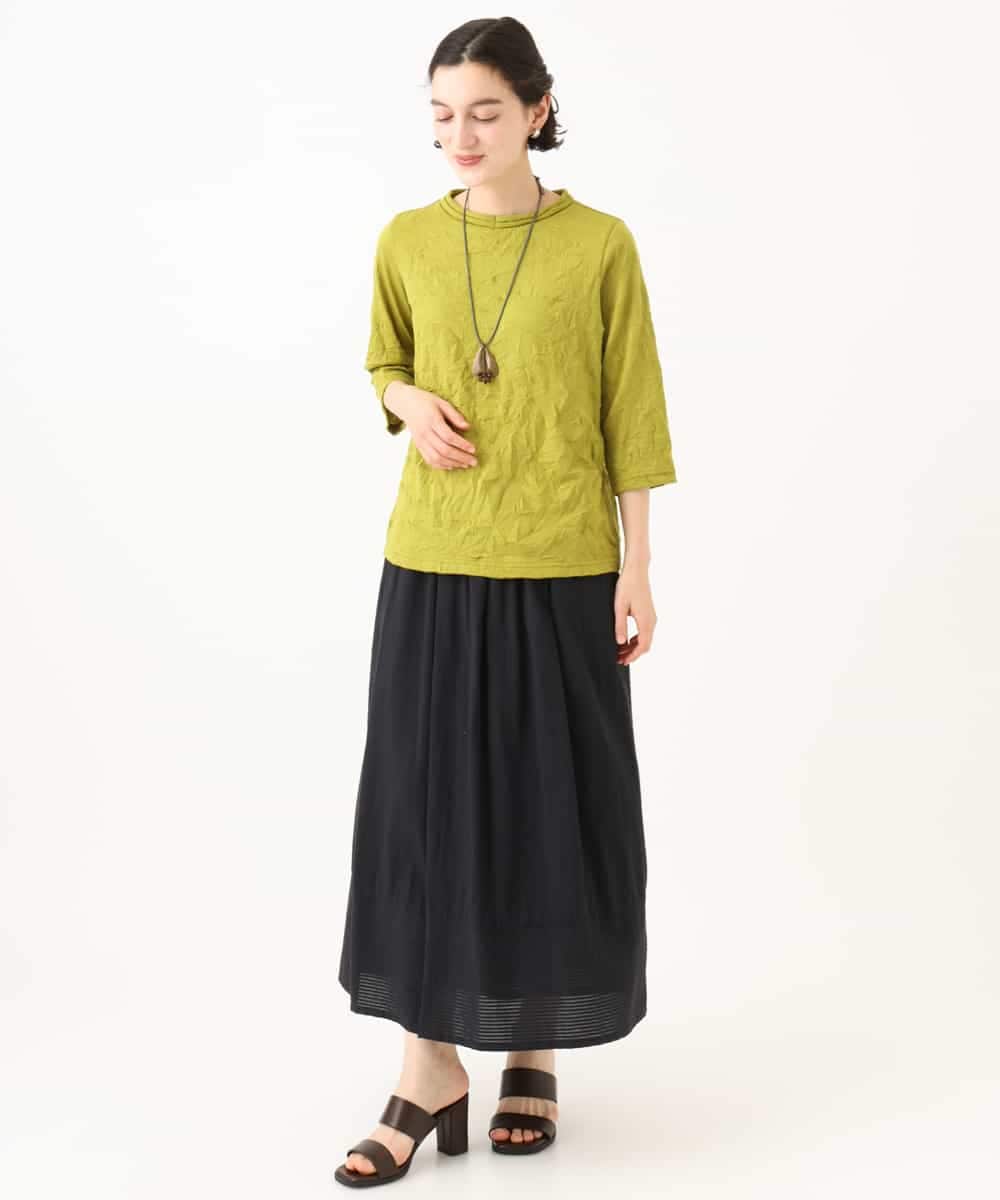 NHHHD05200 GIANNI LO GIUDICE(小さいサイズ)(メゾン ドゥ サンク) コットンシアサッカースカート グリーン
