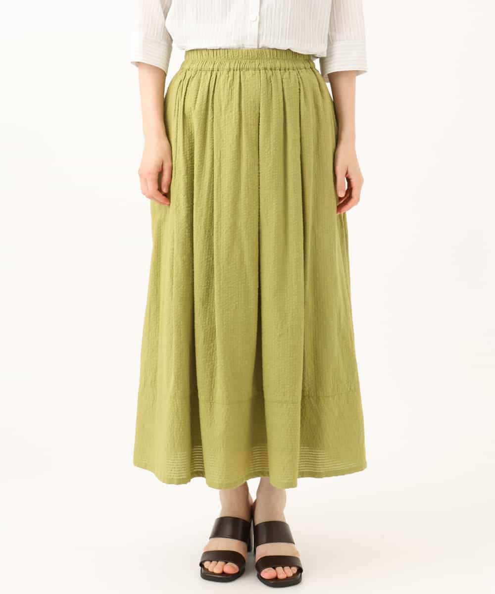 NHHHD05200 GIANNI LO GIUDICE(小さいサイズ)(メゾン ドゥ サンク) コットンシアサッカースカート グリーン