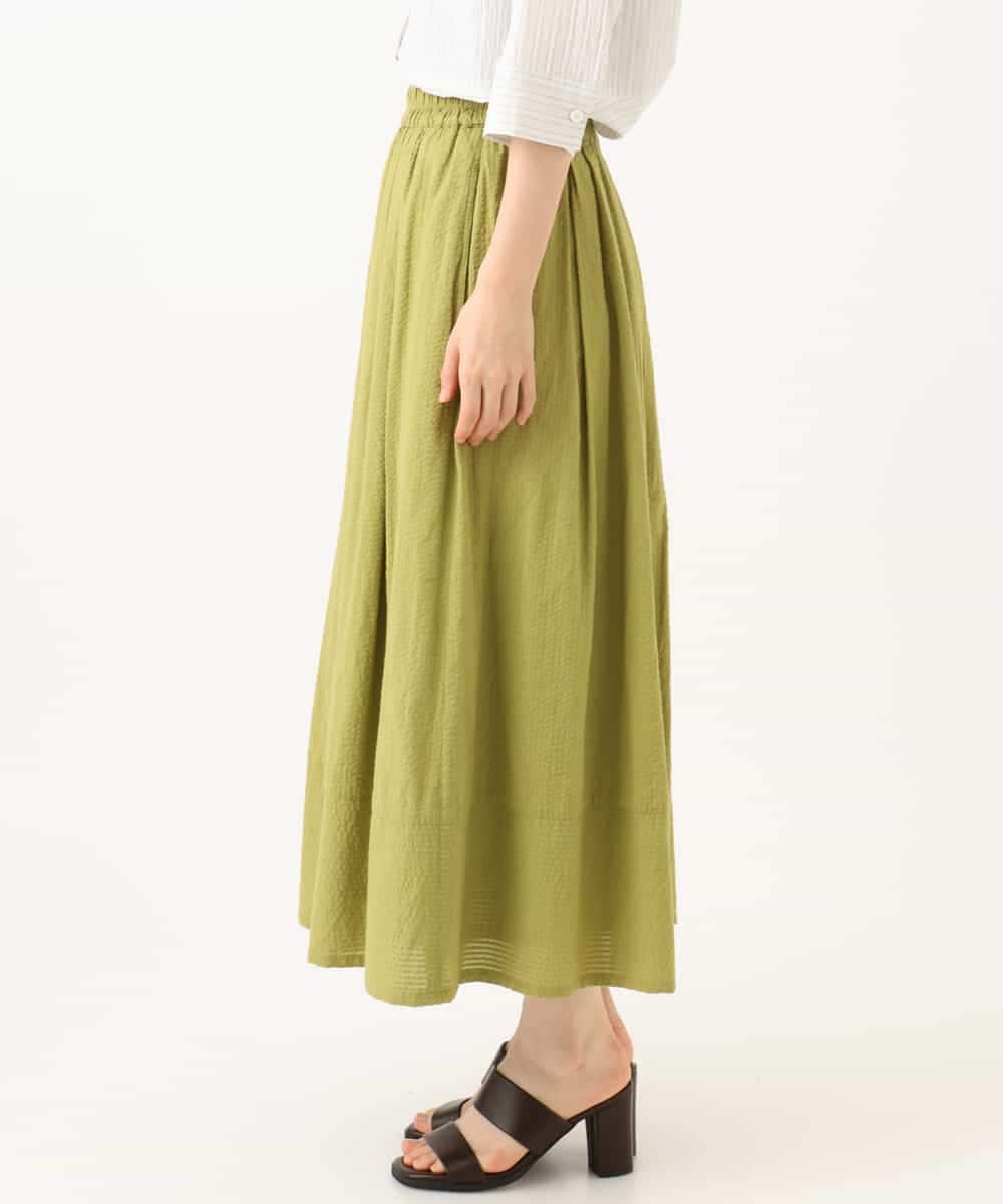 NHHHD05200 GIANNI LO GIUDICE(小さいサイズ)(メゾン ドゥ サンク) コットンシアサッカースカート グリーン