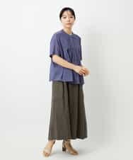 NHHHD66300 GIANNI LO GIUDICE(小さいサイズ)(メゾン ドゥ サンク) 麻ストライプスカート ベージュ