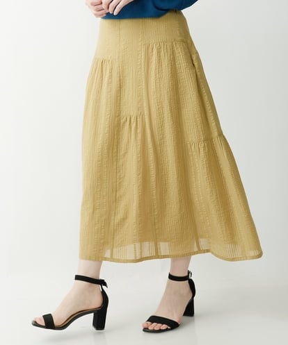 NHHHP01270 GIANNI LO GIUDICE(小さいサイズ) 【セットアップ対応】先染めコットンサッカーギャザースカート