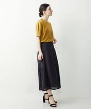 NHHHP01270 GIANNI LO GIUDICE(小さいサイズ)(メゾン ドゥ サンク) 【セットアップ対応】先染めコットンサッカーギャザースカート マスタード