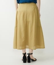 NHHHP01270 GIANNI LO GIUDICE(小さいサイズ)(メゾン ドゥ サンク) 【セットアップ対応】先染めコットンサッカーギャザースカート マスタード