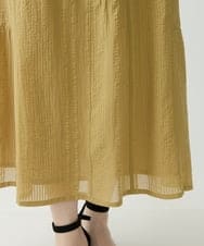 NHHHP01270 GIANNI LO GIUDICE(小さいサイズ)(メゾン ドゥ サンク) 【セットアップ対応】先染めコットンサッカーギャザースカート マスタード
