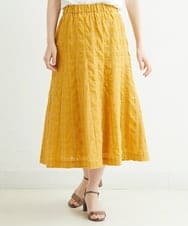 NHHHT01270 GIANNI LO GIUDICE(小さいサイズ)(メゾン ドゥ サンク) [洗える]先染めチェックパネルスカート イエロー