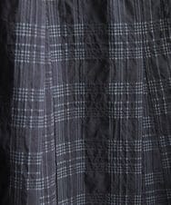 NHHHT01270 GIANNI LO GIUDICE(小さいサイズ)(メゾン ドゥ サンク) [洗える]先染めチェックパネルスカート チャコールグレー