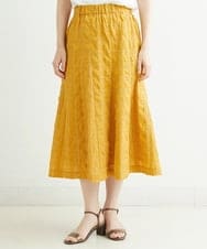 NHHHT01270 GIANNI LO GIUDICE(小さいサイズ)(メゾン ドゥ サンク) [洗える]先染めチェックパネルスカート チャコールグレー