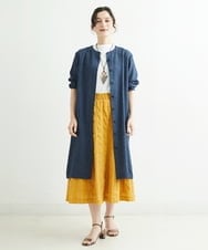 NHHHT01270 GIANNI LO GIUDICE(小さいサイズ)(メゾン ドゥ サンク) [洗える]先染めチェックパネルスカート チャコールグレー