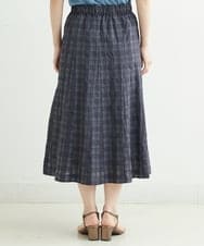 NHHHT01270 GIANNI LO GIUDICE(小さいサイズ)(メゾン ドゥ サンク) [洗える]先染めチェックパネルスカート チャコールグレー