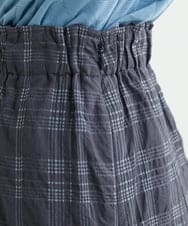 NHHHT01270 GIANNI LO GIUDICE(小さいサイズ)(メゾン ドゥ サンク) [洗える]先染めチェックパネルスカート チャコールグレー