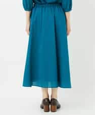 NHHJB80330 GIANNI LO GIUDICE(小さいサイズ)(メゾン ドゥ サンク) [日本製]ミラクルウェーブスカート ターコイズブルー