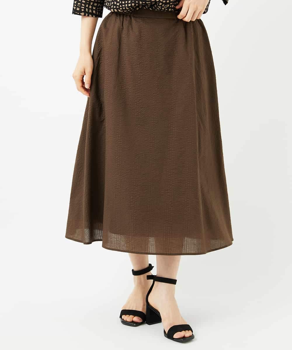NHHJB80330 GIANNI LO GIUDICE(小さいサイズ)(メゾン ドゥ サンク) [日本製]ミラクルウェーブスカート ターコイズブルー