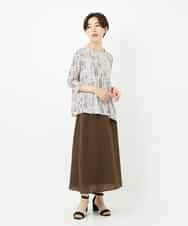 NHHJB80330 GIANNI LO GIUDICE(小さいサイズ)(メゾン ドゥ サンク) [日本製]ミラクルウェーブスカート ターコイズブルー