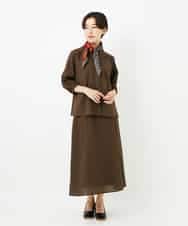 NHHJB80330 GIANNI LO GIUDICE(小さいサイズ)(メゾン ドゥ サンク) [日本製]ミラクルウェーブスカート ターコイズブルー
