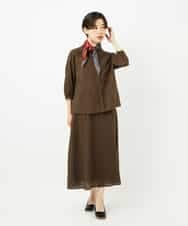 NHHJB80330 GIANNI LO GIUDICE(小さいサイズ)(メゾン ドゥ サンク) [日本製]ミラクルウェーブスカート ターコイズブルー
