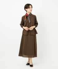 NHHJB80330 GIANNI LO GIUDICE(小さいサイズ)(メゾン ドゥ サンク) [日本製]ミラクルウェーブスカート ターコイズブルー