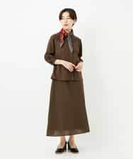 NHHJB80330 GIANNI LO GIUDICE(小さいサイズ)(メゾン ドゥ サンク) [日本製]ミラクルウェーブスカート ターコイズブルー