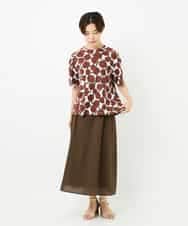 NHHJB80330 GIANNI LO GIUDICE(小さいサイズ)(メゾン ドゥ サンク) [日本製]ミラクルウェーブスカート ターコイズブルー
