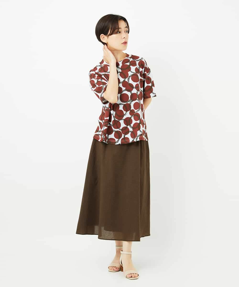 NHHJB80330 GIANNI LO GIUDICE(小さいサイズ)(メゾン ドゥ サンク) [日本製]ミラクルウェーブスカート ターコイズブルー