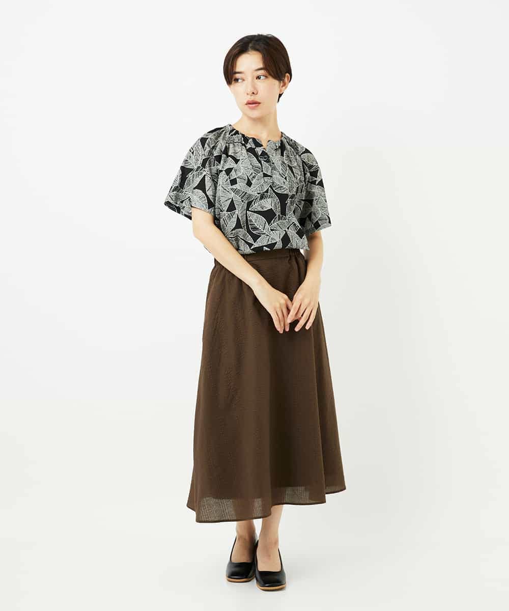 NHHJB80330 GIANNI LO GIUDICE(小さいサイズ)(メゾン ドゥ サンク) [日本製]ミラクルウェーブスカート ターコイズブルー