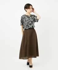 NHHJB80330 GIANNI LO GIUDICE(小さいサイズ)(メゾン ドゥ サンク) [日本製]ミラクルウェーブスカート ターコイズブルー