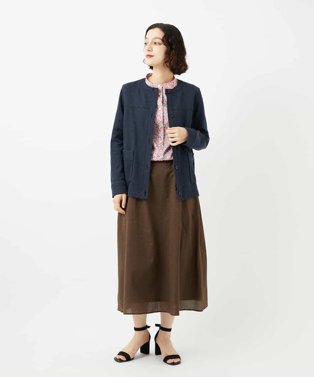 NHHJB80330 GIANNI LO GIUDICE(小さいサイズ)(メゾン ドゥ サンク) [日本製]ミラクルウェーブスカート ターコイズブルー