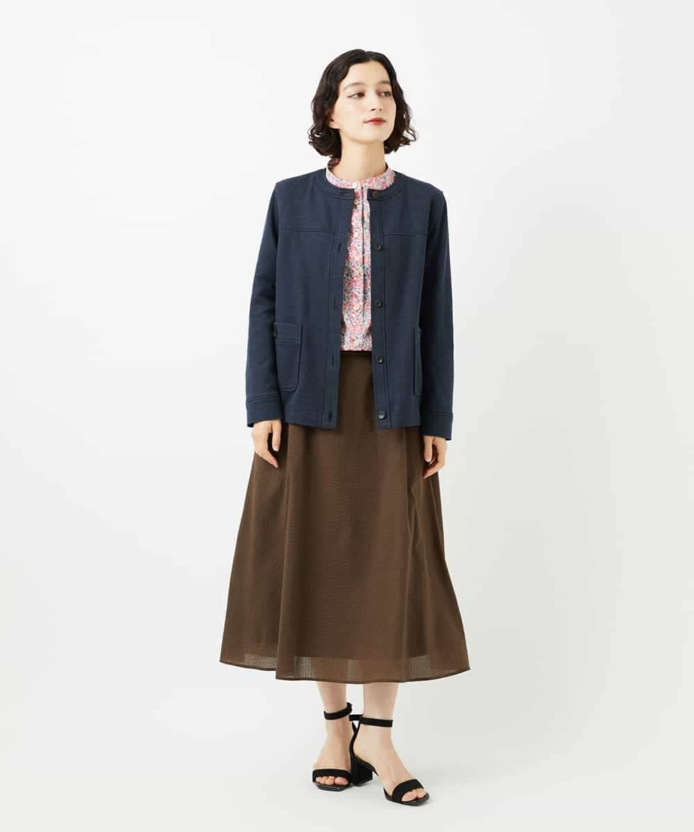 NHHJB80330 GIANNI LO GIUDICE(小さいサイズ)(メゾン ドゥ サンク) [日本製]ミラクルウェーブスカート ターコイズブルー