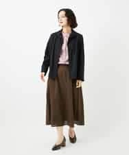 NHHJB80330 GIANNI LO GIUDICE(小さいサイズ)(メゾン ドゥ サンク) [日本製]ミラクルウェーブスカート ターコイズブルー
