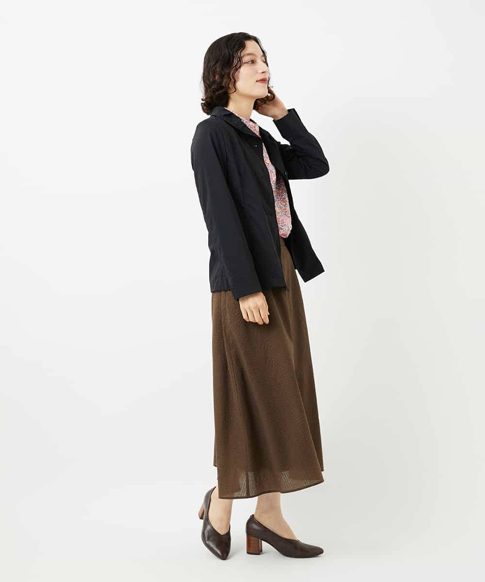 NHHJB80330 GIANNI LO GIUDICE(小さいサイズ)(メゾン ドゥ サンク) [日本製]ミラクルウェーブスカート ターコイズブルー