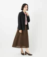 NHHJB80330 GIANNI LO GIUDICE(小さいサイズ)(メゾン ドゥ サンク) [日本製]ミラクルウェーブスカート ターコイズブルー
