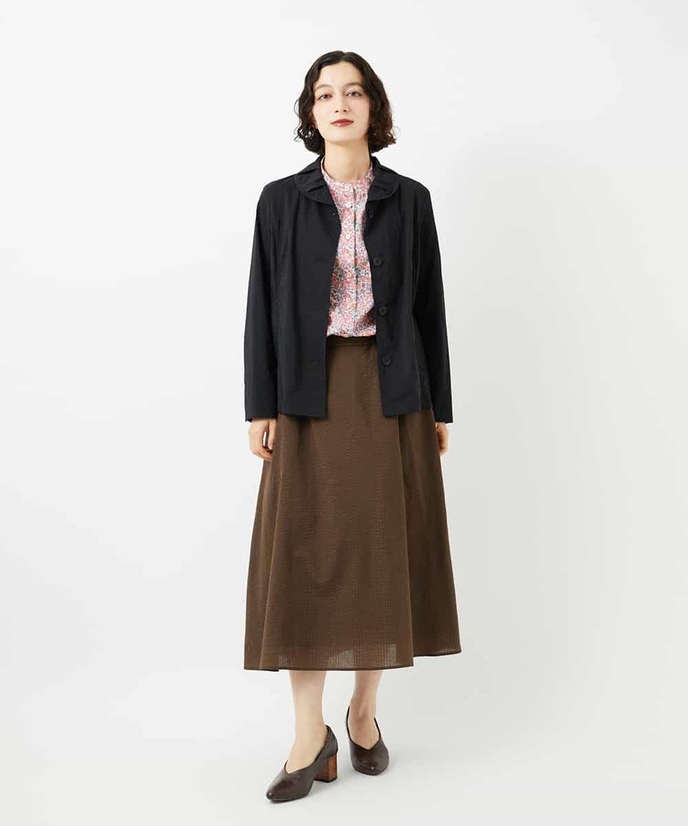NHHJB80330 GIANNI LO GIUDICE(小さいサイズ)(メゾン ドゥ サンク) [日本製]ミラクルウェーブスカート ターコイズブルー