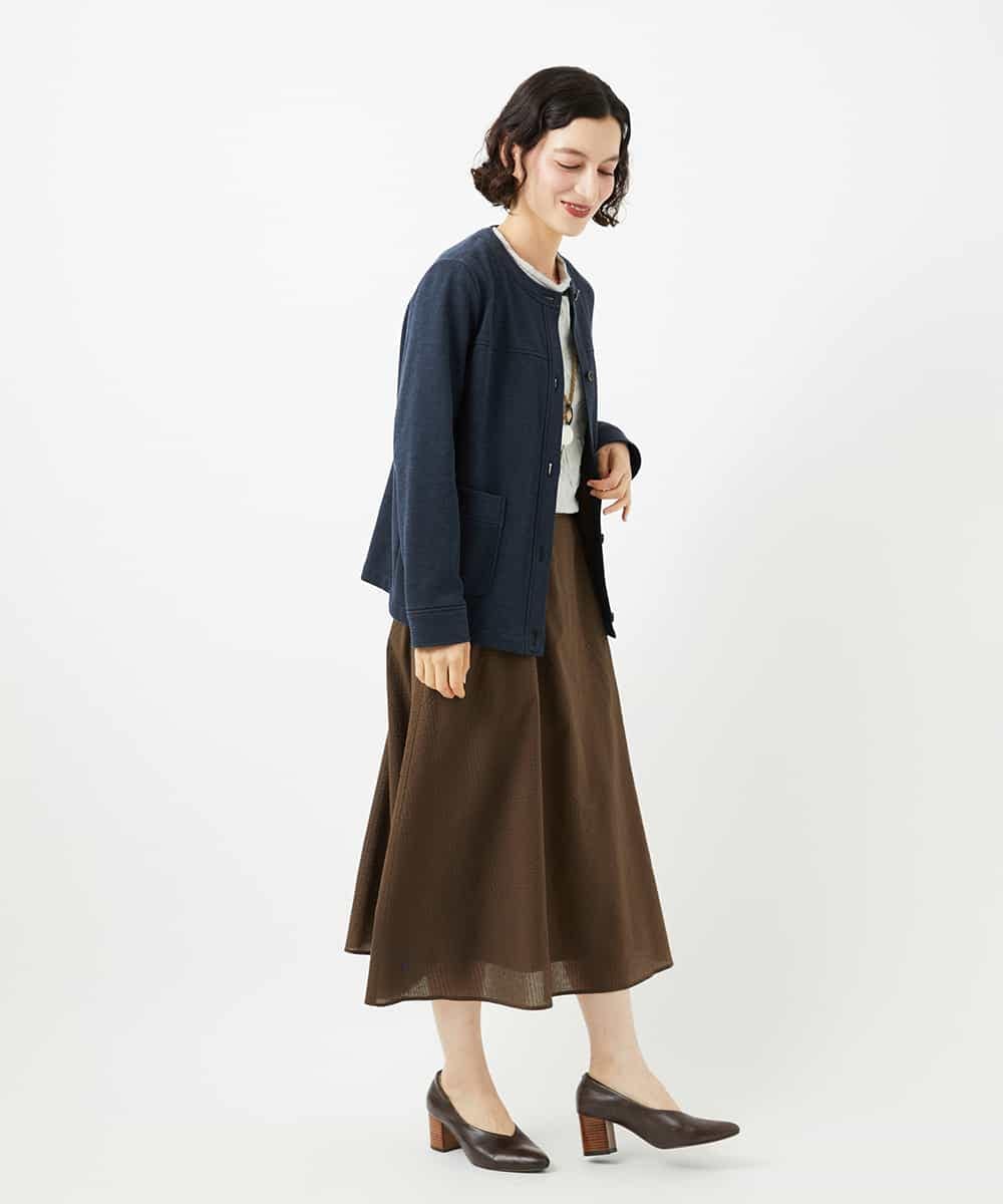 NHHJB80330 GIANNI LO GIUDICE(小さいサイズ)(メゾン ドゥ サンク) [日本製]ミラクルウェーブスカート ターコイズブルー