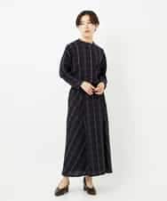 NHHJB81360 GIANNI LO GIUDICE(小さいサイズ)(メゾン ドゥ サンク) [日本製]二重織チェックスカート ネイビー