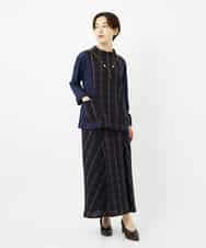 NHHJB81360 GIANNI LO GIUDICE(小さいサイズ)(メゾン ドゥ サンク) [日本製]二重織チェックスカート ネイビー