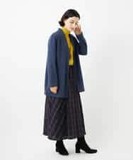 NHHJB81360 GIANNI LO GIUDICE(小さいサイズ)(メゾン ドゥ サンク) [日本製]二重織チェックスカート ネイビー