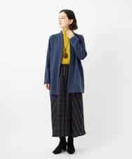 NHHJB81360 GIANNI LO GIUDICE(小さいサイズ)(メゾン ドゥ サンク) [日本製]二重織チェックスカート ネイビー