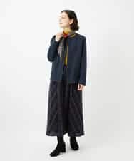 NHHJB81360 GIANNI LO GIUDICE(小さいサイズ)(メゾン ドゥ サンク) [日本製]二重織チェックスカート ネイビー
