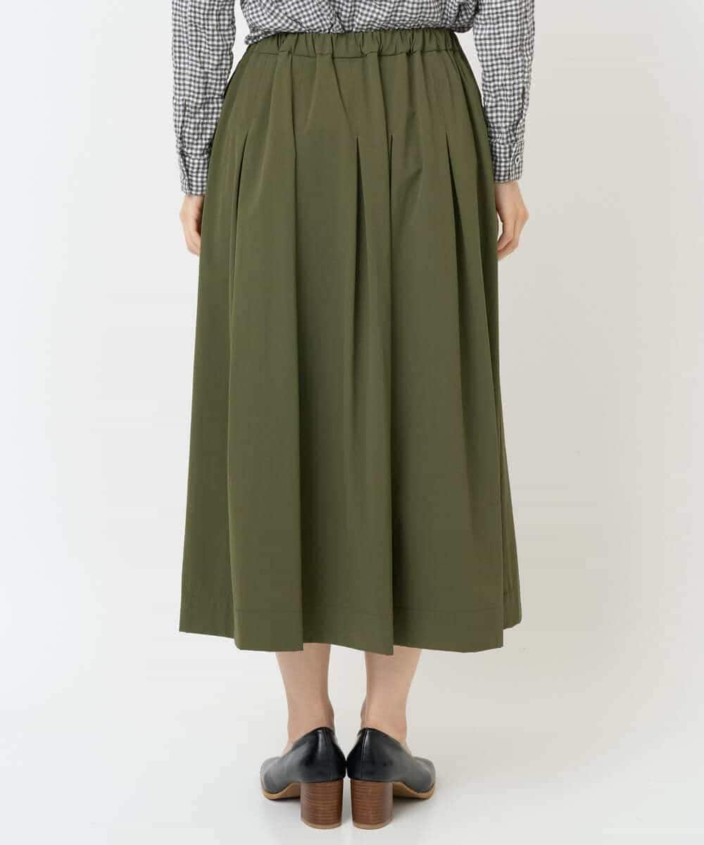 NHHJB82290 GIANNI LO GIUDICE(小さいサイズ)(メゾン ドゥ サンク) [日本製]ナイロンライトクロスストレッチスカート カーキ