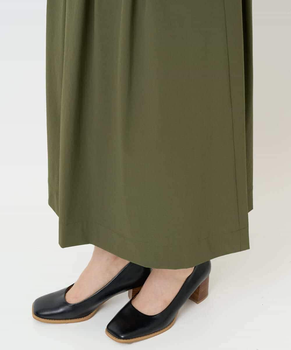 NHHJB82290 GIANNI LO GIUDICE(小さいサイズ)(メゾン ドゥ サンク) [日本製]ナイロンライトクロスストレッチスカート カーキ